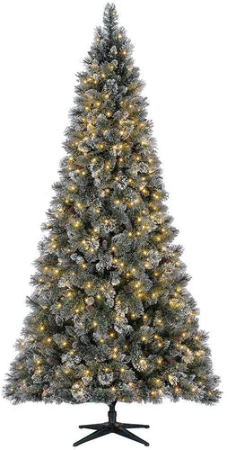 Home Accents Holiday 9 ft Sparkling Amelia Pine LED Pre-Lit Artificial Christmas Tree with 600 Warm White Lights