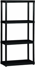 Load image into Gallery viewer, Gracious Living Solid, Black 4-Shelf Light Duty, 24&quot;X12&quot;X48&quot;