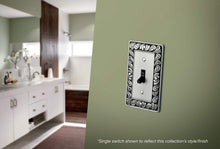 Load image into Gallery viewer, 64046 Paisley Single Decorator Wall Plate/Switch Plate/Cover, Brushed Satin Pewter (New Version)