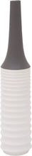 Load image into Gallery viewer, Benzara Ceramic White Grey Vase 5&quot; W, 24&quot; H