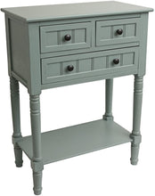 Load image into Gallery viewer, Watson Antique Iced Blue 3-Drawer Accent Table