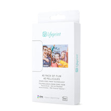 Load image into Gallery viewer, Lifeprint 40 Pack of Film for Lifeprint Augmented Reality Photo and Video Printer. 3x4.5 Zero Ink Sticky Backed Film