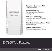 Load image into Gallery viewer, NETGEAR WiFi Mesh Range Extender Coverage up to 2500 sq.ft. and 50 Devices with Tri-Band Wireless Signal Booster &amp; Repeater (up to 3000Mbps Speed), Plus Mesh Smart Roaming