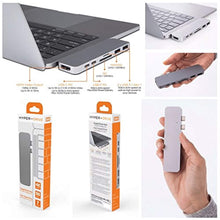 Load image into Gallery viewer, HyperDrive USB C Hub, Best Type-C Duo Adapter 50Gbps MacBook Pro 2018 2017 2016 13" 15", 7in2: USB-C 100W Power Delivery, USBC 5Gbps Data, 4K HDMI, microSD/SD Card Reader, 2xUSB 3.1 Ports SANHO