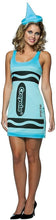 Load image into Gallery viewer, Sky Blue Crayola Crayon Women's Costume