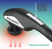 Load image into Gallery viewer, Cordless Percussion Handheld Back Massager - Heated Deep Tissue Body Massage for Muscle Pain Relief - Portable &amp; Rechargeable