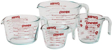 Load image into Gallery viewer, Pyrex 3-Piece Glass Measuring Cup Set