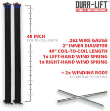 Load image into Gallery viewer, DURA-LIFT .262 x 40&quot; Torsion Garage Door Spring (Blue)