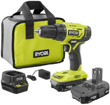 Load image into Gallery viewer, Ryobi P215K1 18-Volt ONE+ Lithium-Ion Cordless 1/2 in. Drill/Driver Kit with (2) 1.5 Ah Batteries, Charger, and Bag