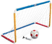 Load image into Gallery viewer, MGA Entertainment Little Tikes Easy Score Soccer Set w/net + Ball + Pump, White/Red/Blue
