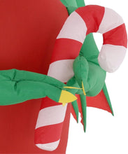 Load image into Gallery viewer, Home Accents Christmas Decoration Animated Inflatable Kaleidoscope Dragon with Santa Hat 12 ft.