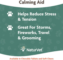 Load image into Gallery viewer, NaturVet Quiet Moments Calming Aid Dog Supplement, Helps Promote Relaxation, Reduce Stress, Storm Anxiety, Motion Sickness for Dogs