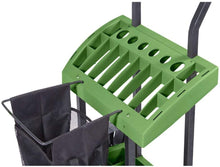Load image into Gallery viewer, SuperDuty Lawn &amp; Garden Toolbox on Never Flat Wheels &amp; 120 Lb. Capacity Lift Plate-Made in USA - Organize &amp; Store Lawn &amp; Garden Tool Garage Storage Rack &amp; Yard Cart Garden Wheelbarrow Wagon (SD490)
