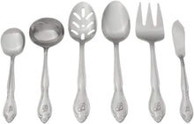 Load image into Gallery viewer, RiverRidge 5417-843-T Rose 46 Piece Monogrammed Flatware Set, LetterT, No size, Silver