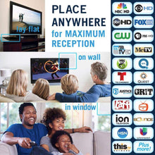 Load image into Gallery viewer, Winegard FL5500A FlatWave Amped Digital HD Indoor Amplified TV Antenna (4K Ready / ATSC 3.0 Ready / High-VHF / UHF), 50 Mile Long Range