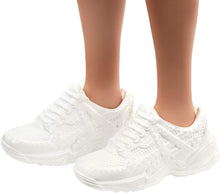 Load image into Gallery viewer, Barbie Fashionistas Doll with Long Pink Hair Wearing a Red Paisley Top &amp; Skirt, White Sneakers &amp; Scrunchie Bracelet, Toy for Kids 3 to 8 Years Old