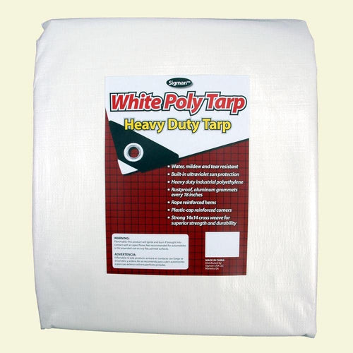 6 ft. x 8 ft. White Heavy Duty Tarp