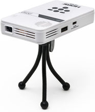 Load image into Gallery viewer, AAXA Technologies KP-101-01 AAXA LED Pico Micro Video Projector - Pocket Size Portable Mobile Mini Projector with mini-HDMI, built-in Media Player &amp; Speakers, 3.5mm Aux Out, Micro SD/USB readers and 80 Min Lithium-Ion Battery
