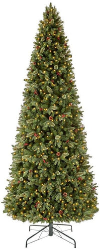 Home Accents Holiday 12 ft. Westwood White Fir LED Pre-Lit Artificial Christmas Tree with 1200 Warm White Micro Dot Lights