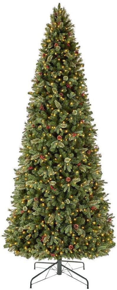 Home Accents Holiday 12 ft. Westwood White Fir LED Pre-Lit Artificial Christmas Tree with 1200 Warm White Micro Dot Lights
