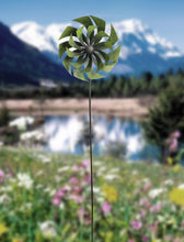 Load image into Gallery viewer, Alpine NCY244 72 in Green Metal Windmill Garden Stake Ncy244, Multicolor