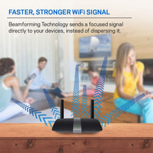 Load image into Gallery viewer, Linksys EA6350 Dual-Band WiFi Router for Home (AC1200 Fast Wireless Router),Black