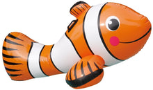Load image into Gallery viewer, Blue Wave Clown Fish Inflatable Ride-On Pool Toy, 67&quot;