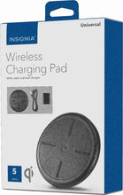 Load image into Gallery viewer, Insignia 5W Qi Certified Wireless Charging Pad for iPhone/Android - Black - Model NS-MWPC5CU