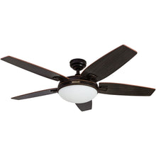 Load image into Gallery viewer, Honeywell Carmel 48-Inch Ceiling Fan with Integrated Light Kit and Remote Control, Five Reversible Cimarron/Ironwood Blades, Oil-Rubbed Bronze