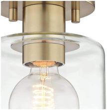 Load image into Gallery viewer, Mitzi H108601-AGB Transitional One Light Semi Flush Mount from Neko Collection Finish, Aged Brass