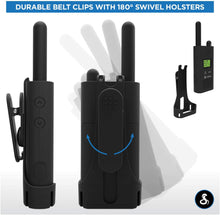 Load image into Gallery viewer, COBRA PX500 Pro Business Walkie Talkies - One Watt, Rechargeable, Long Range Two-Way Radio Set with VOX (8 Pack: Includes (8) GA-SV01 Headsets)