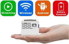 Load image into Gallery viewer, AAXA P2-A Android Smart LED Pico Projector – Support Full HD 1080P with HDMI, Android, WiFi and Bluetooth for Smartphone, iPhone, iPad, Gaming, Laptop, and Home Cinema