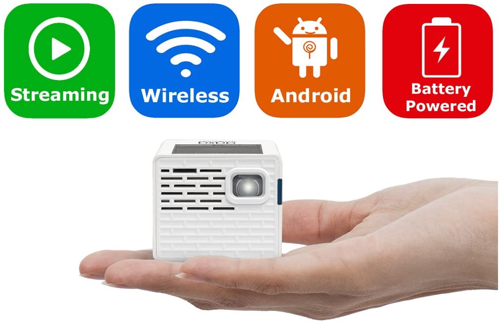 AAXA P2-A Android Smart LED Pico Projector – Support Full HD 1080P with HDMI, Android, WiFi and Bluetooth for Smartphone, iPhone, iPad, Gaming, Laptop, and Home Cinema