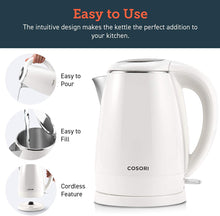 Load image into Gallery viewer, COSORI Double Wall 304 Stainless Steel BPA Free Hot Water Boiler Auto Shut-Off and Boil-Dry Protection