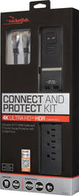 Load image into Gallery viewer, Rocketfish Connect &amp; Protect Surge Protector 4K UHD 7-Outlet 2-USB RF-HTB517