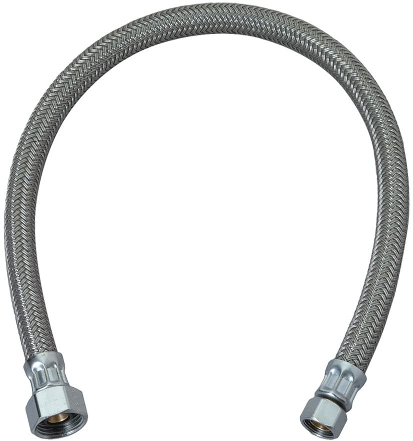 Brasscraft B3-16A F 1/2-Inch Comp by 1/2-Inch FIP by 16-Inch Faucet Connector, White