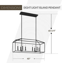 Load image into Gallery viewer, Sea Gull Lighting 6615008-839 Perryton Eight Island Pendant Hanging Modern Light Fixture, Blacksmith Finish