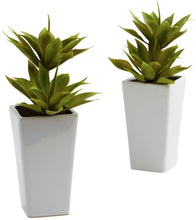 Load image into Gallery viewer, Nearly Natural Double Mini Agave Silk Plant - Set of 2