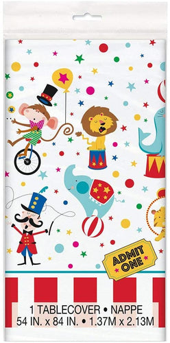 Circus Carnival Rectangular Plastic Table Cover