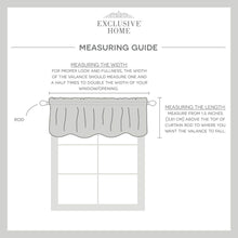 Load image into Gallery viewer, Exclusive Home Curtains Loha Light Filtering Rod Pocket Scalloped Valance, 54X16, Natural