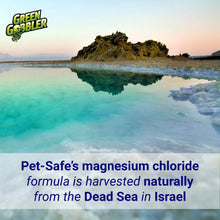 Load image into Gallery viewer, Green Gobbler Pet Safe Ice Melt Fast Acting Treatment | Magnesium Chloride Ice Melt Pellets | Pet &amp; Plant Safe Ice Melter (25lb Pail)