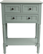 Load image into Gallery viewer, Watson Antique Iced Blue 3-Drawer Accent Table