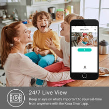 Load image into Gallery viewer, Kasa Indoor Camera by TP-Link, 1080p HD Smart Home Security Camera with Night Vision, 2-Way Audio, Motion Detection for Pet Baby Monitor, Works with Alexa &amp; Google Home (KC120)