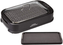 Load image into Gallery viewer, Power XL Smokeless Electric Indoor Removable Grill and Griddle Plates, Nonstick Cooking Surfaces, Glass Lid, 1500 Watt, 21X 15.4X 8.1, black
