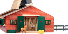 Load image into Gallery viewer, Breyer Stablemates Deluxe Horse Stable Set | 19 Piece Play Set with 2 Horses | 28&quot; x 16&quot; x 8.5&quot; | 1:32 Scale | Model #59209,Multicolor