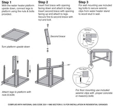Load image into Gallery viewer, Eastman 86278 Water Heater Stand 30-60 Gallon, Silver