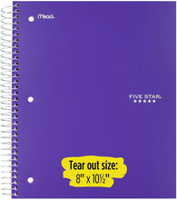 Load image into Gallery viewer, Five Star Spiral Notebook