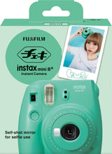 Load image into Gallery viewer, Fujifilm Instax Mini 8+ (Mint) Instant Film Camera + Self Shot Mirror for Selfie Use (Japan Import)