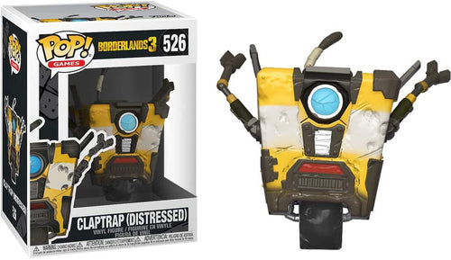 Claptrap [Distressed]: Fun ko Pop! Games Vinyl Figure & 1 Compatible Graphic Protector Bundle (526 - 44209 - B)
