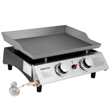 Load image into Gallery viewer, Royal Gourmet Portable 2 Burner Propane Gas Grill Griddle